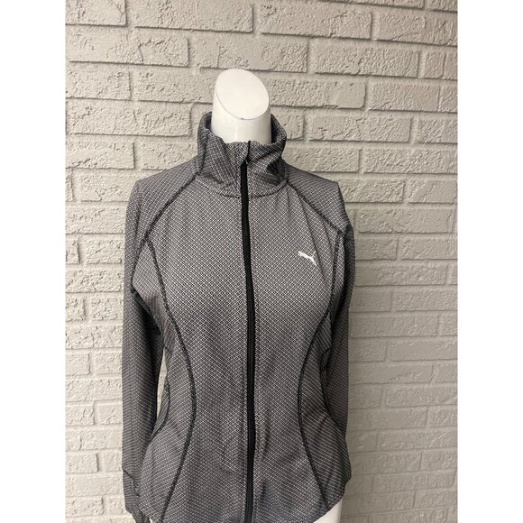 Puma Women Sport Long Sleeve Zip Front Shirt Size M - Picture 1 of 9